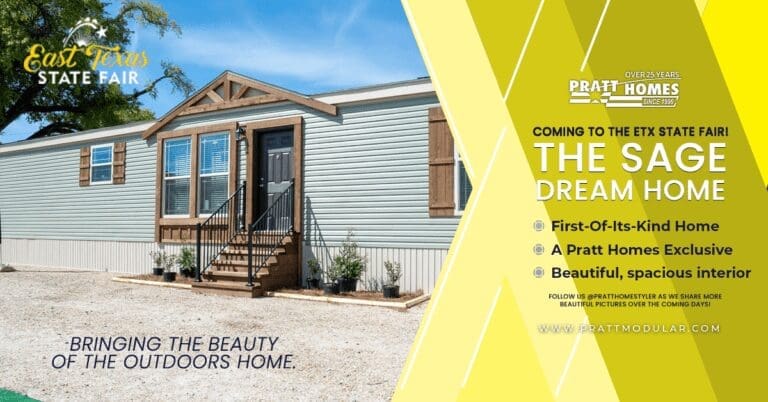 Pratt Homes' The Sage - ¡Sólo en la Feria Estatal del Este de Texas en 2023!